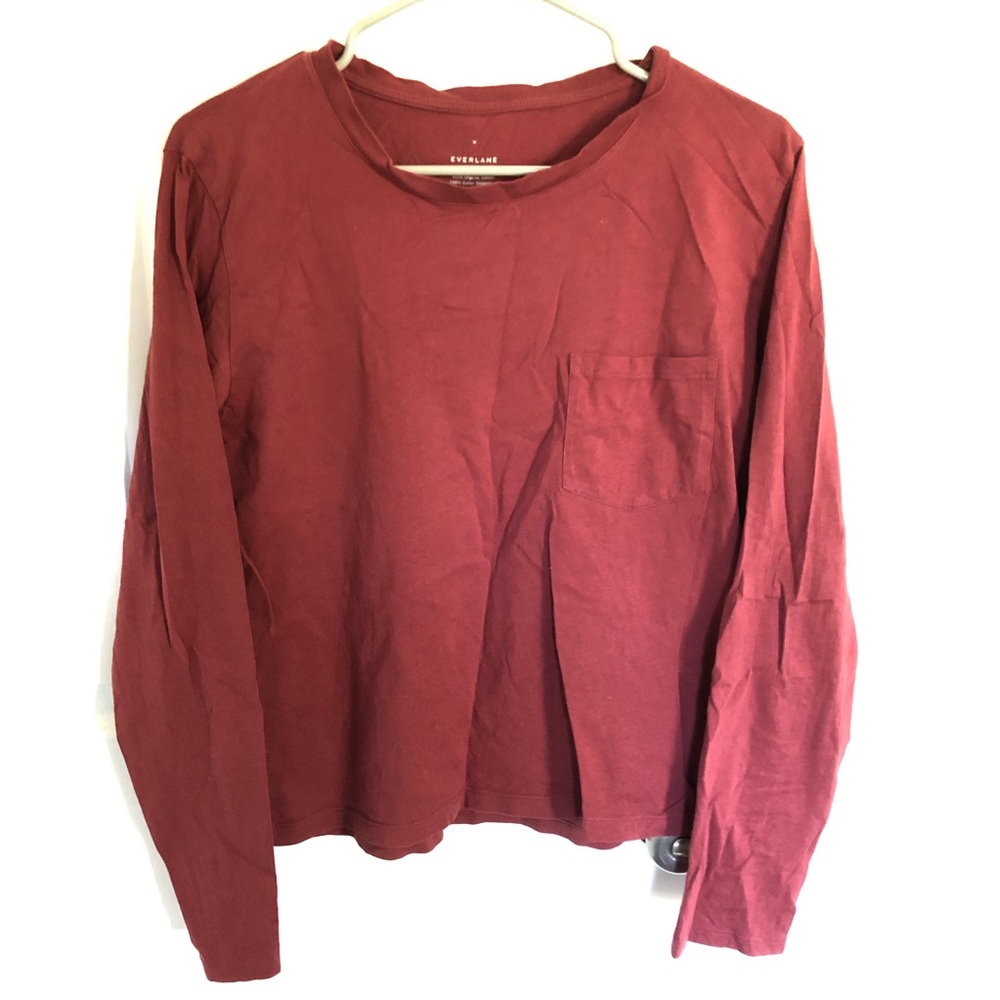 Everlane Organic Cotton Long Sleeve Pocket T-Shirt